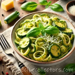 Zucchini Pesto Pasta Salad with Fresh Basil
