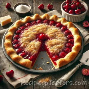 Fruit cookie pizza with cream cheese and colourful fresh fruit