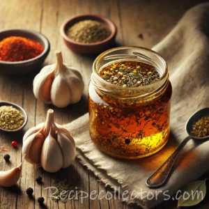 Spicy Southwestern pizza oil with smoked paprika, cumin and cayenne pepper